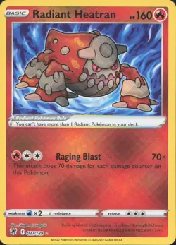 Radiant Heatran 027/189 Radiant Rare Astral Radiance Pokemon Near Mint - Image 1