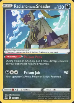 Radiant Hisuian Sneasler 123/196 Radiant Rare Lost Origin Pokemon Near Mint - Image 1