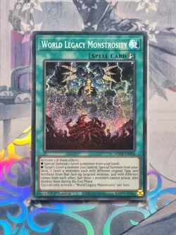 MP20-EN076 World Legacy Monstrosity Secret Rare 1st Edition NM YuGiOh TCG - Image 1