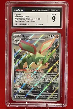 Pokemon Flygon ME02 Phantasmal Flames 101/094 IR CGC 9 MINT - Image 1