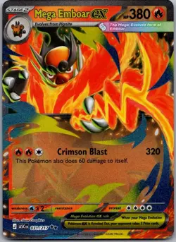 Mega Emboar ex 031/217 Double Rare Ascended Heroes Pokemon Near Mint - Image 1