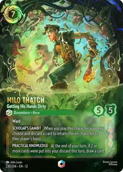 Disney Lorcana Milo Thatch - Getting His Hands Dirty FOIL Inklands 230/204 EN - Image 1
