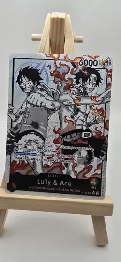 ST30-001 Luffy & Ace leader Alt Art (Parallel) One Piece Card Game ENGLISH - Image 1