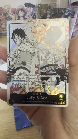 ST30-001 Luffy & Ace leader Alt Art (Parallel) One Piece Card Game ENGLISH NM - Image 2