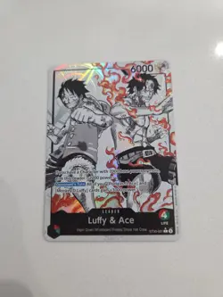 ST30-001 Luffy & Ace leader Alt Art (Parallel) One Piece Card Game ENGLISH NM - Image 1