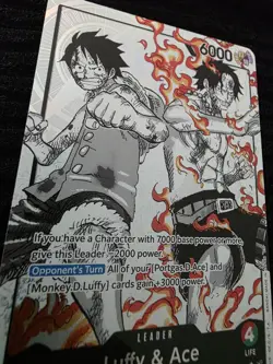 ST30-001 Luffy & Ace Leader Alt Art (Parallel) One Piece Card Game ENGLISH SD NM - Image 5