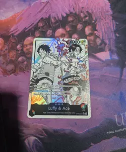 ST30-001 Luffy & Ace leader Alt Art (Parallel) One Piece Card Game ENGLISH NM - Image 2