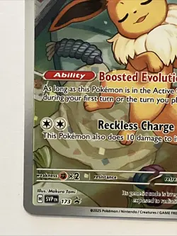 Eevee SVP173 Black Star Promo Full Art Holo Rare Pokemon Card NM+ - Image 5