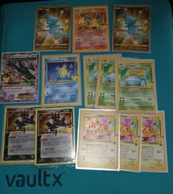 25th Pokemon Celebrations Card Lot- Pikachu, Charizard, Venusaur, Magicarp-Holos - Image 1