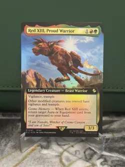 Red XIII, Proud Warrior (Extended Art) Commander: Final Fantasy Foil - Image 1