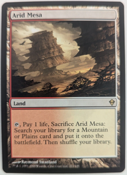 MTG - Rare Arid Mesa (Zendikar) Land 211/249 NM - Image 1
