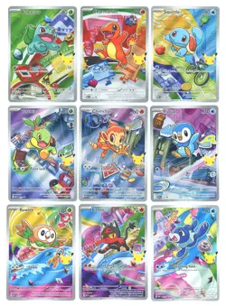 Pokemon 2026 First Partner Illustration Collection Series 1 Promo Set (9 Cards) - Image 1