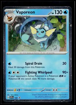 Vaporeon (Cosmos Holo) 168 Holo Promo Scarlet & Violet Promo Pokemon Holo NM - Image 1
