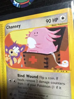 Pokemon TCG Chansey Expedition Base Set 72/165 2002 E Reader MP - Image 2