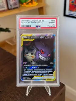 2023 Pokemon TCG Gengar Mimikyu GX 163/150 Super Rare Simplified Chinese PSA 10 - Image 1