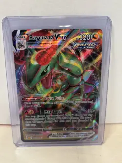 Pokemon TCG Rayquaza VMAX Holo Ultra Rare Card Evolving Skies 111/203 - Image 1