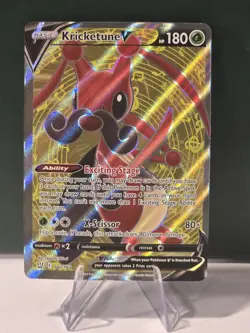 Kricketune V 142/163 Full Art Ultra Rare Sword & Shield Battle Styles Pokemon NM - Image 1