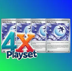 Pokemon TCG Spiky Energy 159/159 Journey Together Playset 4x NM JTG - Image 1