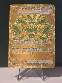 Teal Mask Ogerpon ex 177/131 Gold Hyper Rare Prismatic Evolutions Pokemon NM - Image 1