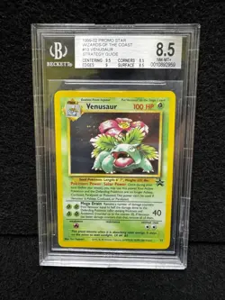 2000 Pokemon Black Star Promo Strategy Guide #13 Venusaur BGS 8.5 NM-MT+ - Image 1