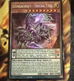Yugioh! Enneacraft - Archa.TAIL (CR) PHRE-EN023 Collector's Rare 1st Edition NM - Image 1