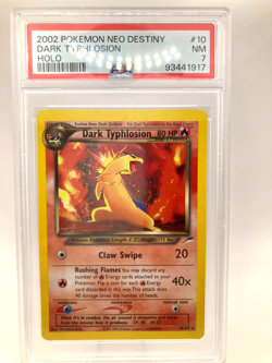 2002 Pokemon Neo Destiny DARK TYPHLOSION Holo 10/105 PSA 7 SWIRL - Image 1