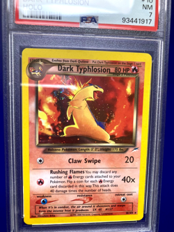 2002 Pokemon Neo Destiny DARK TYPHLOSION Holo 10/105 PSA 7 SWIRL - Image 3