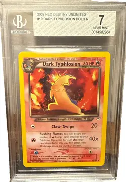 2002 Pokemon Dark Typhlosion 10/105 Neo Destiny Holo BGS 7 - SWIRL! - Image 1