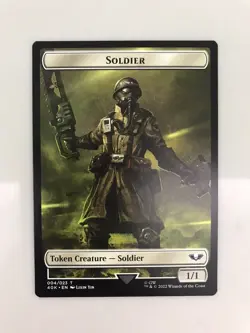 Soldier / Vanguard Suppressor Token MTG Magic Card NM Near Mint Warhammer 40K - Image 1