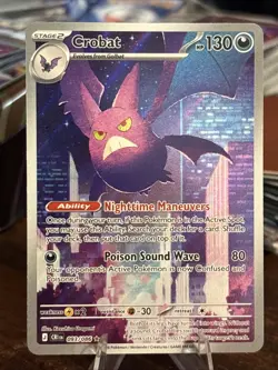 Crobat 093/086 IR Holo NM Pokemon Card ME04 Chaos Rising - Image 1