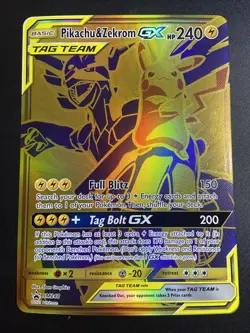Pikachu & Zekrom GX SM248 Large card jumbo Promo Pokemon Card Holo Free Ship A12 - Image 1