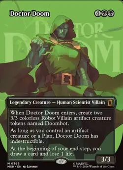 Doctor Doom Marvel Super Heroes (Borderless Foil) Playtest Card - Image 1