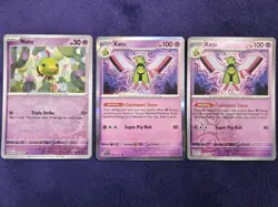 Natu Family Holo And Reverse Holo Paldean Fates 3x Pokemon Card Lot Near Mint - Image 1