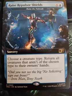 x1 Raise Repulsor Shields - Raise the Palisade - Extended Art R MTG Commander: M - Image 1