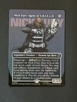 Nick Fury Agent of S.H.I.E.L.D. Borderless Foil 357 Marvel Super Heroes MTG - Image 1