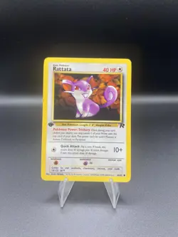 1st Edition Rattata - Team Rocket - #66/82 - Vintage Pokemon Card 2000 WOTC - Image 1