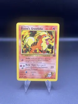 Blaine's Growlithe 62/132 Common Gym Challenge Pokemon Card WOTC - Image 1
