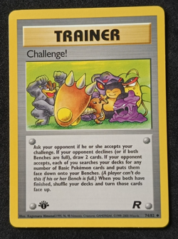 Pokemon TCG Challenge! 74/82 - 1st Edition Team Rocket Uncommon Card NM - Image 1