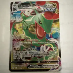 Pokemon TCG Rayquaza VMAX Holo Ultra Rare Card Crown Zenith 101/159 NM Condition - Image 1