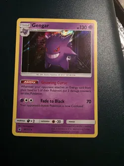 Pokemon TCG Gengar 38/111 Holo Rare Sun & Moon Crimson Invasion - Image 1