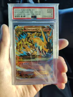 PSA 9 2014 Pokemon XY Flashfire M Mega Charizard EX 107/106 Full Art Holo Foil - Image 2