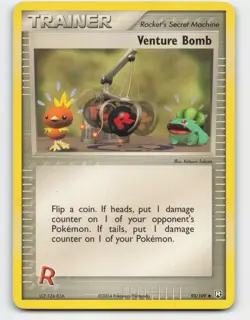 2004 Pokemon, Team Rocket Returns, #93/109 Venture Bomb, Uncommon LP - Image 1