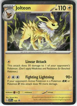 Jolteon (Cosmos Holo) 169 Holo Rare Scarlet & Violet Promo Pokemon Near Mint - Image 1