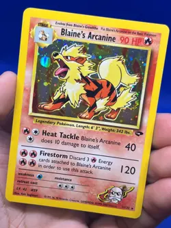 VTG 2000 Pokemon Gym Challenge Blaine’s Arcanine 1/132 Holo Rare NM - Image 2