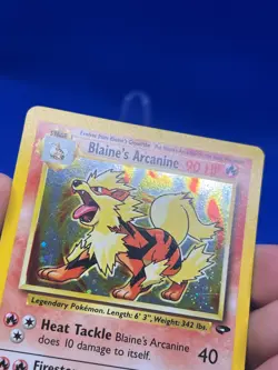 VTG 2000 Pokemon Gym Challenge Blaine’s Arcanine 1/132 Holo Rare NM - Image 3