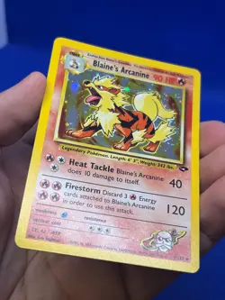 VTG 2000 Pokemon Gym Challenge Blaine’s Arcanine 1/132 Holo Rare NM - Image 5