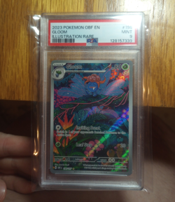 Pokemon 2023 SV03 Obsidian Flames Gloom 198/197 Illustration Rare Holo PSA 9 - Image 1