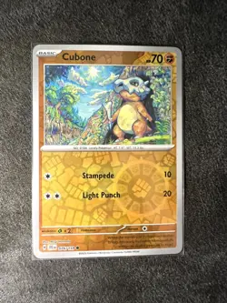 Pokemon TCG Journey Together Cubone Reverse Holo 076/159 NM - Image 1