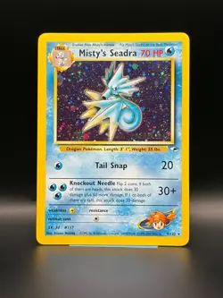 Misty’s Seadra 9/132 Gym Heroes Prerelease Stamp Holo Rare | LP - Image 1