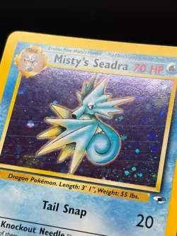 Misty’s Seadra 9/132 Gym Heroes Prerelease Stamp Holo Rare | LP - Image 2